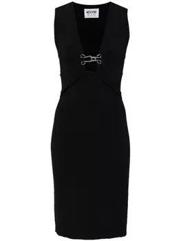 MOSCHINO JEANS платье с декоративным крючком, черный
