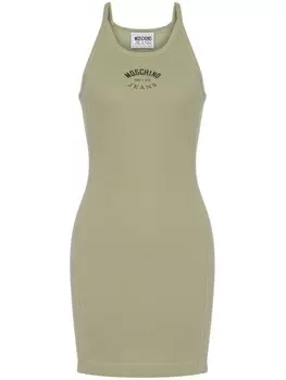 MOSCHINO JEANS платье с логотипом, зеленый