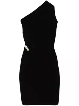 MOSCHINO JEANS платье с отделкой из искусственного жемчуга, черный