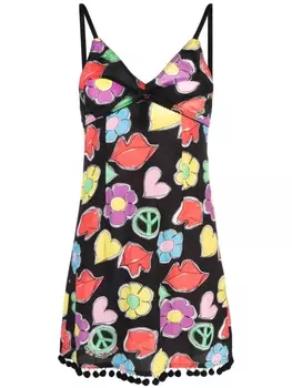 MOSCHINO JEANS платье с принтом, черный