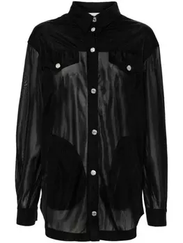 MOSCHINO JEANS полупрозрачная рубашка, черный