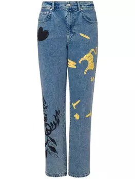 MOSCHINO JEANS прямые джинсы средней посадки, синий