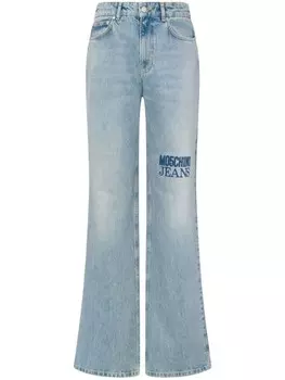MOSCHINO JEANS расклешенные джинсы средней посадки, синий