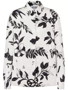 MOSCHINO JEANS рубашка с графичным принтом, белый