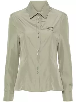 MOSCHINO JEANS рубашка с логотипом, зеленый