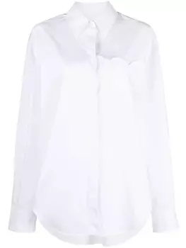 MOSCHINO JEANS рубашка с нашивкой, белый