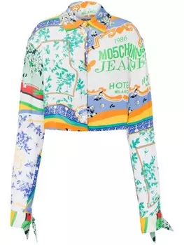 MOSCHINO JEANS рубашка с принтом, белый