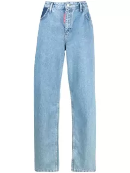 MOSCHINO JEANS широкие джинсы с завышенной талией, синий