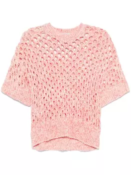 MOSCHINO JEANS свитер фактурной вязки, розовый