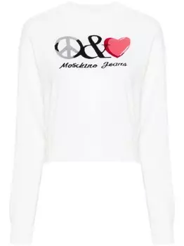 MOSCHINO JEANS свитер с логотипом, нейтральный цвет