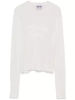 MOSCHINO JEANS свитер с вышитым логотипом, серый