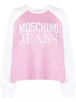 MOSCHINO JEANS толстовка с логотипом, розовый