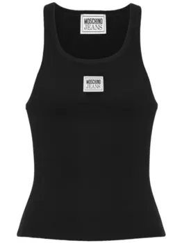 MOSCHINO JEANS топ с логотипом, черный