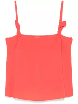 MOSCHINO JEANS топ с узлом спереди, красный