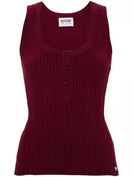 MOSCHINO JEANS топ в рубчик, фиолетовый
