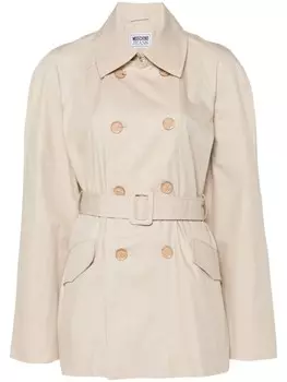 MOSCHINO JEANS тренч с цепочкой, нейтральный цвет