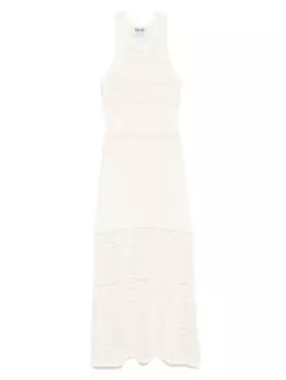 MOSCHINO JEANS трикотажное платье миди, белый