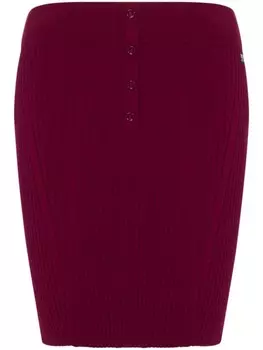 MOSCHINO JEANS юбка-карандаш в рубчик, фиолетовый
