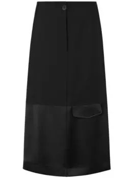 MOSCHINO JEANS юбка миди со вставками, черный