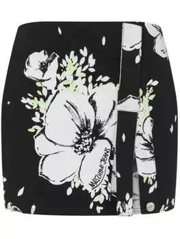 MOSCHINO JEANS юбка мини из смесового хлопка, черный