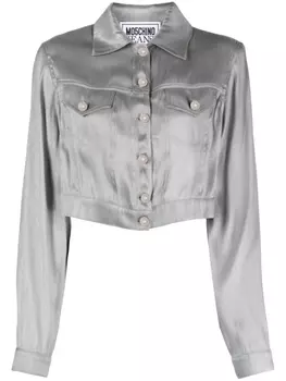 MOSCHINO JEANS укороченная куртка на пуговицах, серый