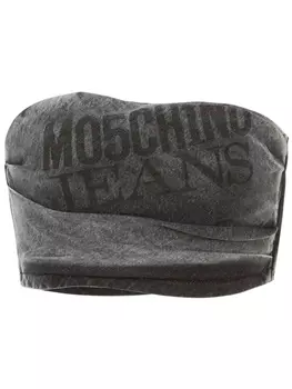 MOSCHINO JEANS укороченный джинсовый топ, серый