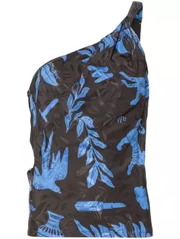 MOSCHINO JEANS жаккардовый топ без рукавов, черный