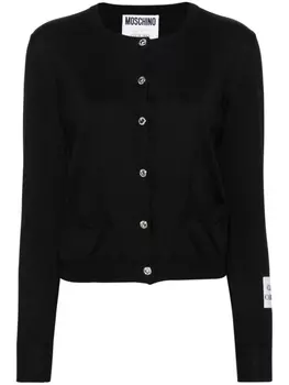 Moschino кардиган с кристаллами, черный