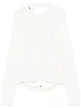 Moschino кардиган с открытой спиной, нейтральный