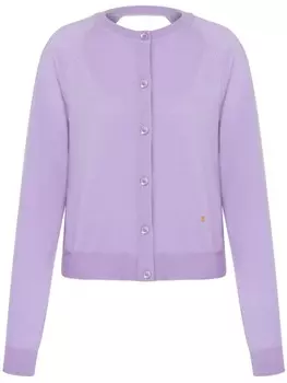 Moschino кардиган с вырезами, фиолетовый