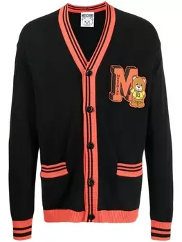 Moschino кардиган с вышивкой, черный