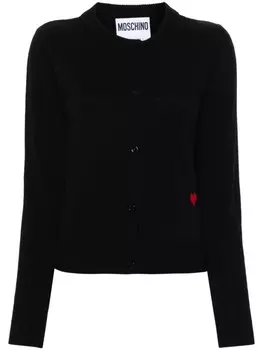 Moschino кардиган вязки интарсия, черный