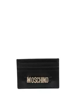 Moschino картхолдер с логотипом, черный