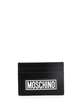 Moschino картхолдер с логотипом, черный
