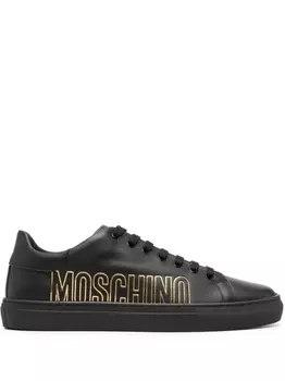 Moschino кеды с тисненым логотипом, черный
