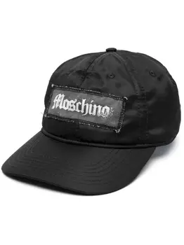 Moschino кепка с нашивкой-логотипом, черный