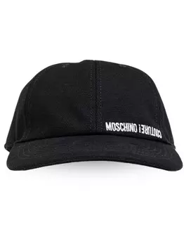 Moschino кепка с вышитым логотипом, черный