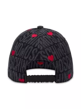 Moschino кепка с вышивкой, черный