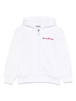 Moschino Kids базовое худи, белый
