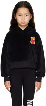 Moschino Kids Black Heart Teddy Толстовка
