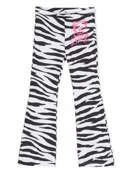 Moschino Kids брюки с принтом, черный