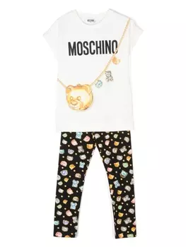 Moschino Kids брюки Teddy Bear, белый