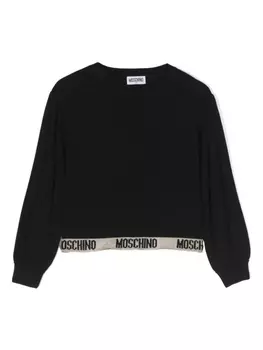 Moschino Kids джемпер с логотипом, черный