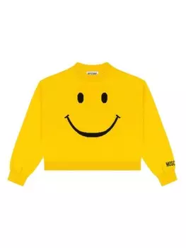 Moschino Kids джемпер с логотипом, желтый