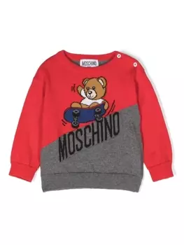 Moschino Kids джемпер Teddy Bear, красный