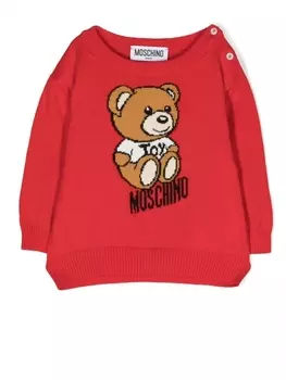 Moschino Kids джемпер Teddy Bear, красный