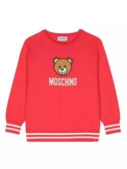 Moschino Kids джемпер Teddy Bear, красный