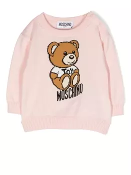 Moschino Kids джемпер Teddy Bear, розовый