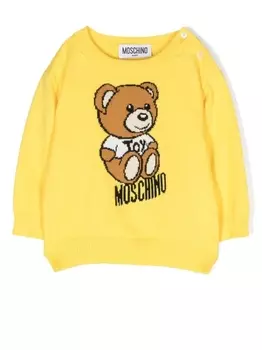 Moschino Kids джемпер Teddy Bear, желтый