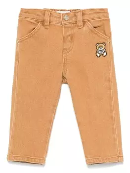 Moschino Kids джинсы Leo Teddy, коричневый